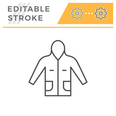 Anorak editable stroke line icon © motorama