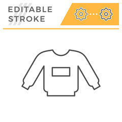 Sweatshirt editable stroke line icon