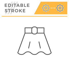 Skirt editable stroke line icon
