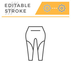 Leggings editable stroke line icon