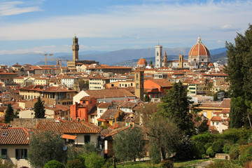 Panorama of the ancient city of Florence, Italy