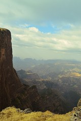 Ethiopia.Mountain Simen National Park. African rift fault.