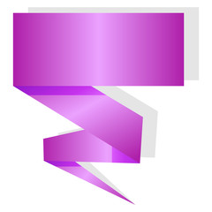 Vector illustration of purple ribbon