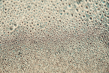 water drops on the glass surface