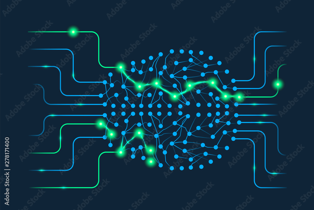 Poster artificial intelligence design concept