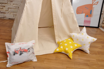 Cream Teepee for Kids Room