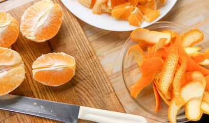Healthy food, background. Orange jam preparation