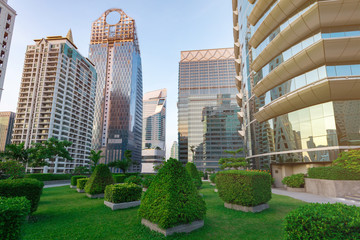 Obraz na płótnie Canvas A higher quality of living. Bangkok cityscape on daytime, Thailand