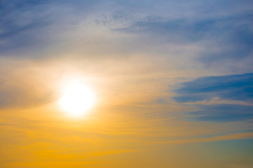 dramatic sunset among the cloudy sky, natural background