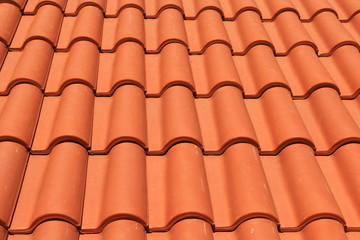 Roof tiles closeup