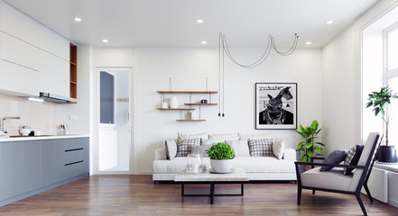 modern  living interior design.