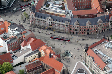 Luftaufnahme Erfurter Innenstadt