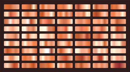 metallic orange or copper gradients big set