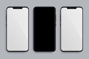 realistic smartphone mockup with front and back