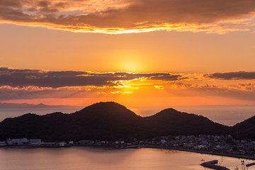 室積湾の夕日／山口県光市