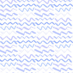 Hand drawn illustration with blue scribble color texture ink hand on black background for decoration design. Hand drawn trendy native modern paint ink texture. Decorative color art. Abstract ink blot.