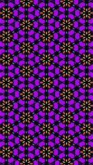 Ornate geometric pattern and abstract colored background