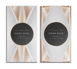 Gold metallic textured cards