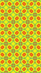 Ornate geometric pattern and abstract colored background