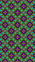 Ornate geometric pattern and abstract colored background