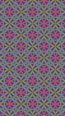 Ornate geometric pattern and abstract colored background