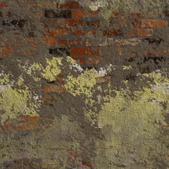 Rideaux occultants Vieux mur texturé sale Old Brick Wall Seamless Texture or Background illustration
