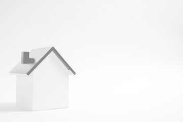 Simple house material and white background.  シンプルな家素材と白色背景 