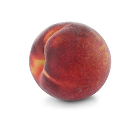 Delicious ripe sweet peach isolated on white