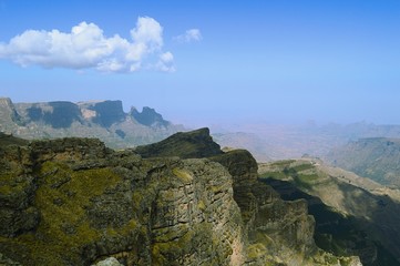 Fototapeta premium Ethiopia.Mountain Simen National Park. African rift fault.