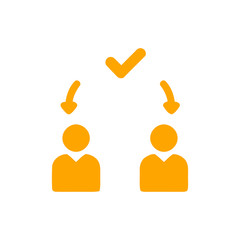 Business decision, business plan, decision making, management, plan, planning, strategy orange color icon