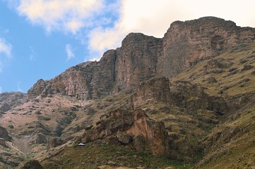 Fototapeta na wymiar Ethiopia.Mountain Simen National Park. African rift fault.