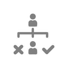 Business decision, business plan, decision making, management, plan, planning, strategy grey color icon