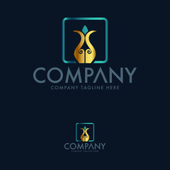 Creative Tulip Logo Design Template