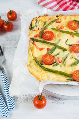 Delicious Frittata with vegetables for Breakfast