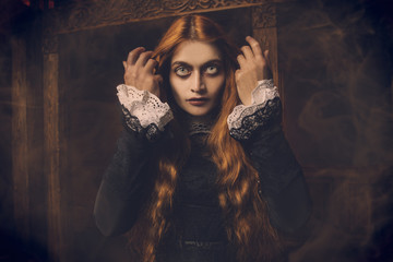 redhead scary witch