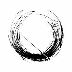 circle grunge brush paint ink art and splatter style