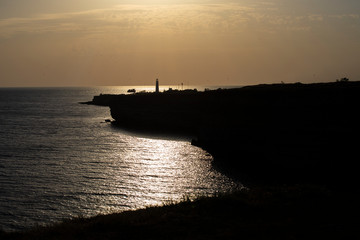 Cape Tarkhankut on a summer evening, Crimea