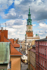 Obraz premium Historic town hall architecture in Poznan
