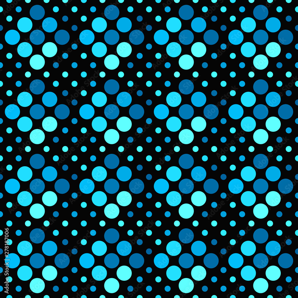Poster abstract seamless geometrical dot pattern background - blue vector design from dots