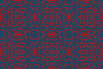  Seamless endless repeating multicolored bright ornament of different colors