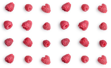 Raspberry isolated on white