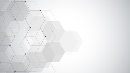Hexagon pattern. Medical, technology or science design