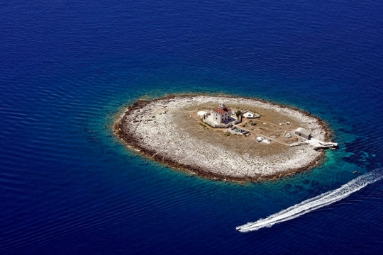 Pokonji Dol Lighthouse From Air