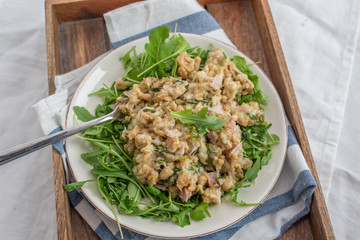 Traditional Bavarian spaetzle or boiled egg noodles