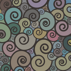 Vector background design made of spiral shapes