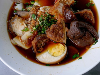 Paste of rice flour with pork