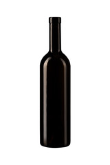 wine bottle isolated on white background