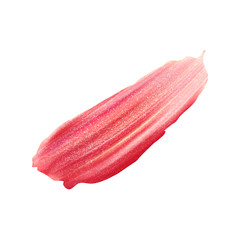 A smear of pink lipstick, lip cosmetics, vector.