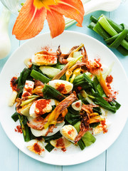 Daylily flowers salad