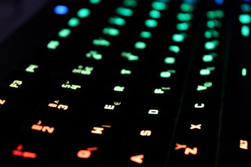 Computer keyboard lights